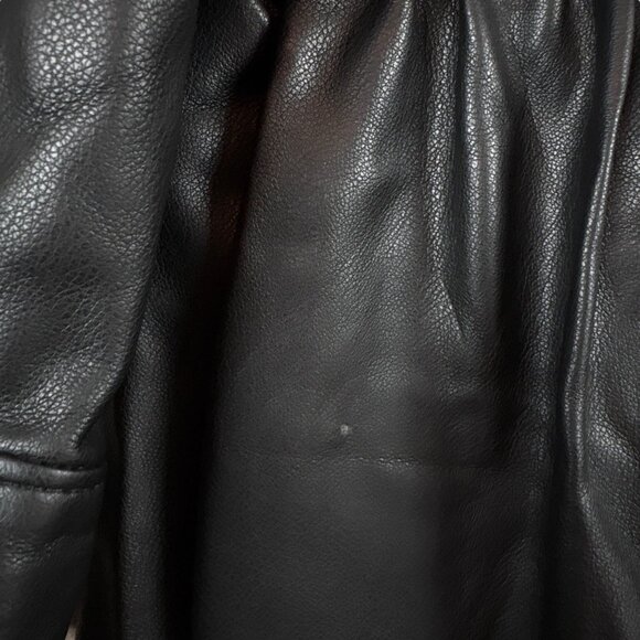 Rebecca Taylor RTR Faux Leather Buttoned Long Sleeve Romper Black Size 6 - Picture 9 of 13